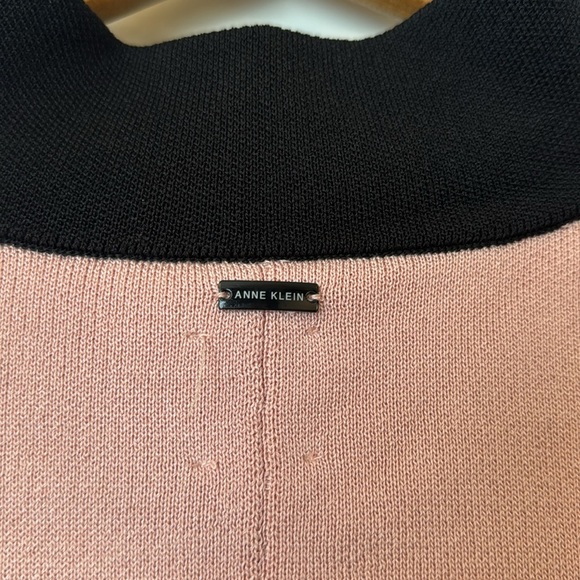 Anne Klein Women's Color Block Zip Front Cape Cardigan poncho double zipper L - Picture 5 of 15